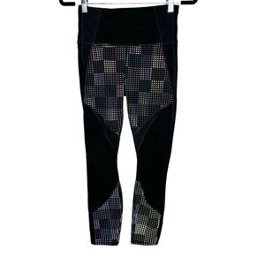Athleta Aurora Precision 7/8 Tight Leggings Black Multi Small